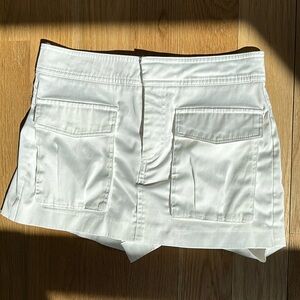 White Satin Mini Skort